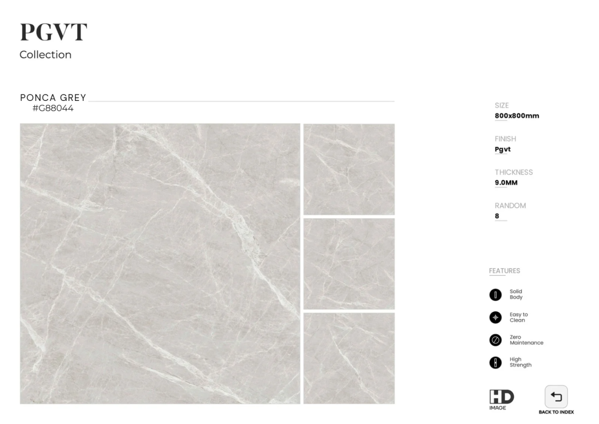 FTILES 800X800 PONCA GREY G88044