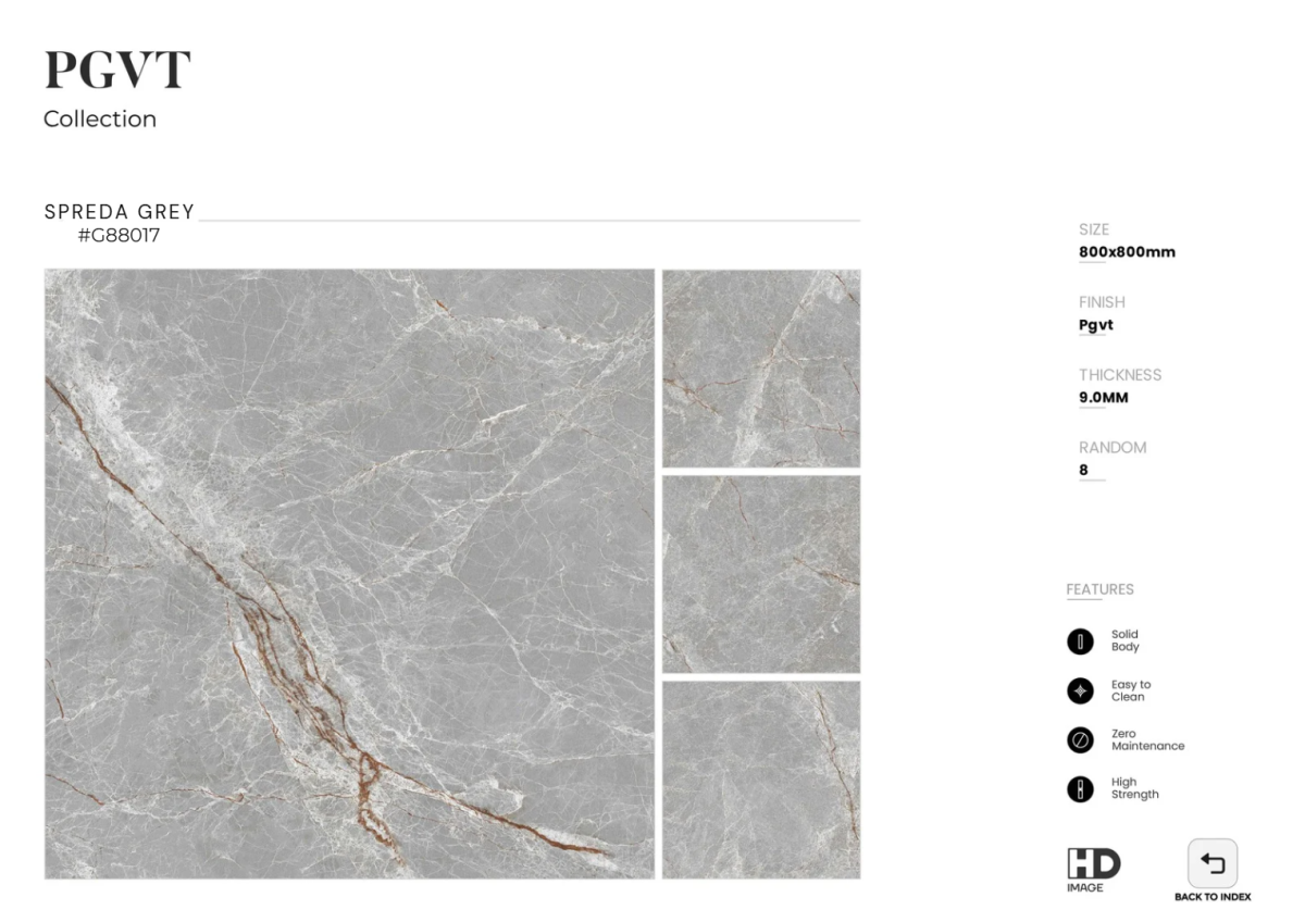 FTILES 800X800 SPREDA GREY G88017