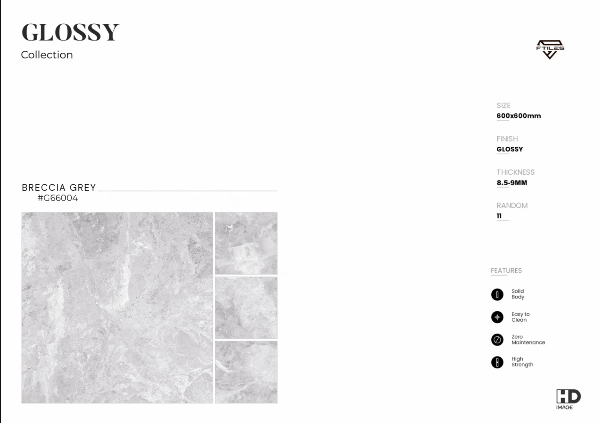 FTILES 600X600 BRECCIA GREY G66004