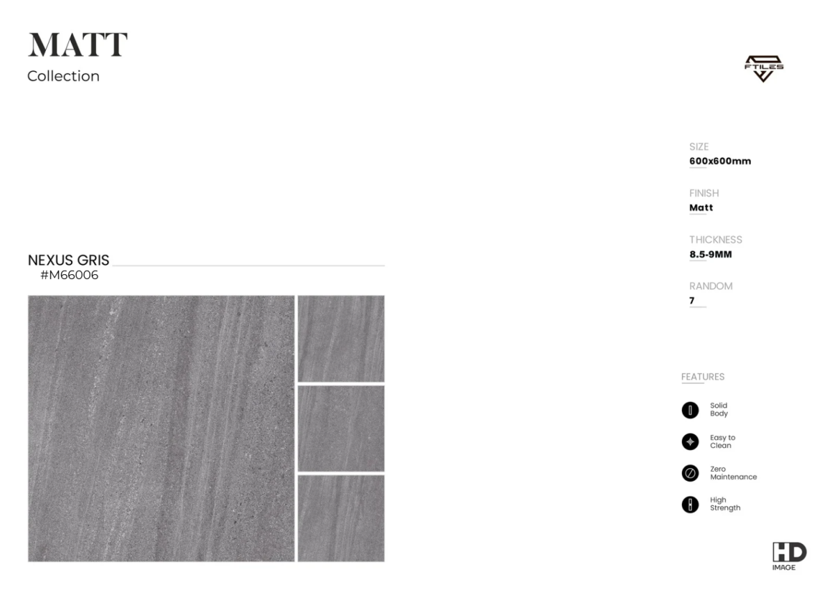 FTILES 600X600 NEXUS GRIS M66006